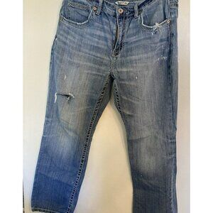 BKE Tyler Straight Leg Distress Men’s Jeans 36R With Paint Spots